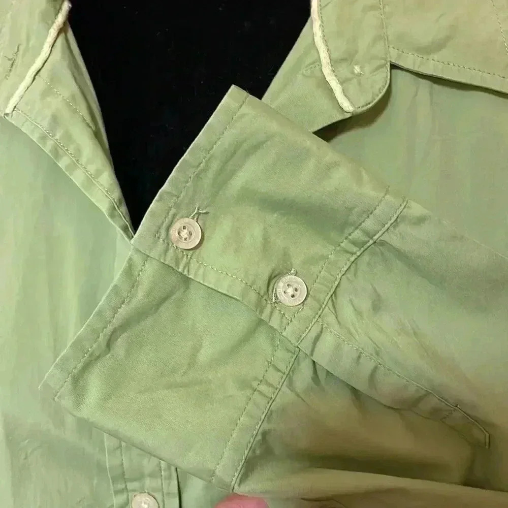 Eddie Bauer Light Green Women’s XL Tall Button Down 3/4 Sleeve Top - Picture 6 of 10